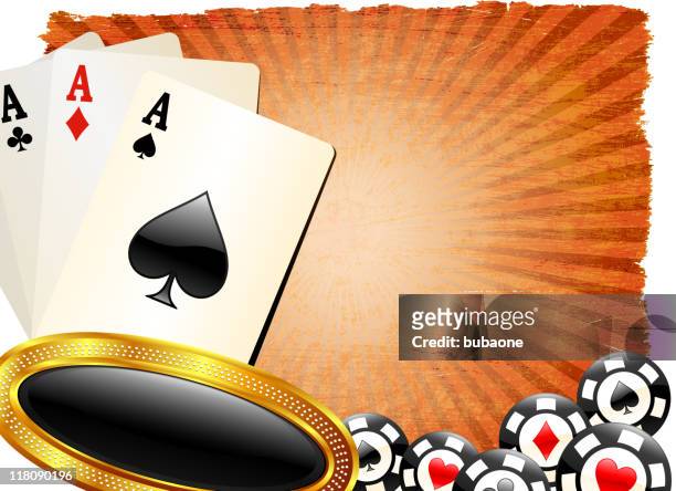 ilustraciones, imágenes clip art, dibujos animados e iconos de stock de cuatro aces en clásico fondo de póquer - as de diamantes