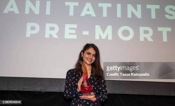 Ani Tatintsyan of ‘Pre-Mortem wins Best Comedy Actress at the Catalyst Content Awards Gala on October 13, 2019 in Duluth, Minnesota.