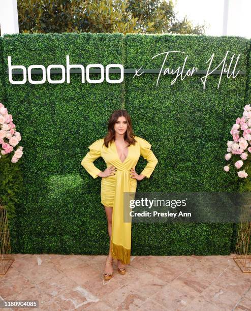 Kalani Hilliker attends boohoo x Taylor Hill Tea Party at The Beverly Hills Hotel on October 13, 2019 in Beverly Hills, California.