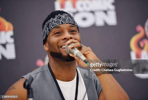 Actor Kel Mitchell speaks at 2019 Los Angeles Comic-Con at Los Angeles Convention Center on October 12, 2019 in Los Angeles, California.