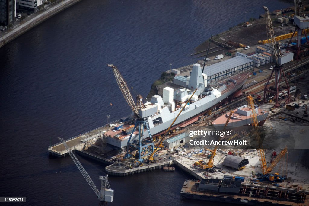 Roya Navy stealth warship being built on Clyde