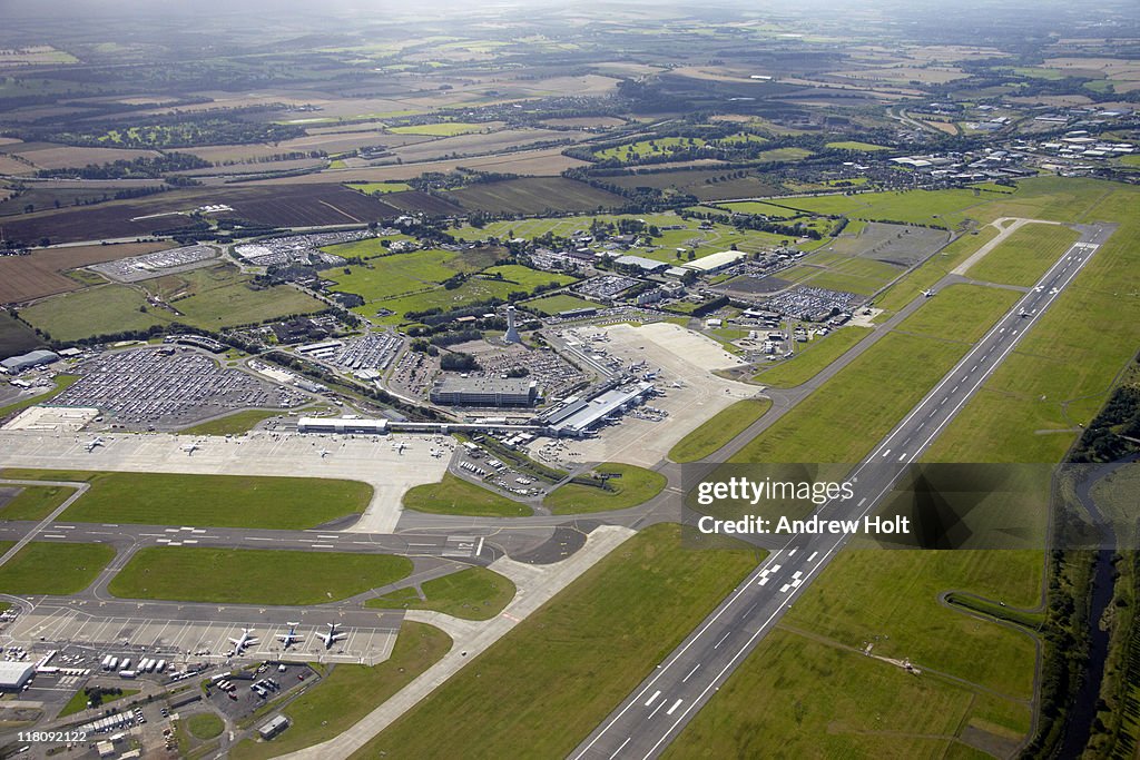 Aerial view of Edinburgh Airport