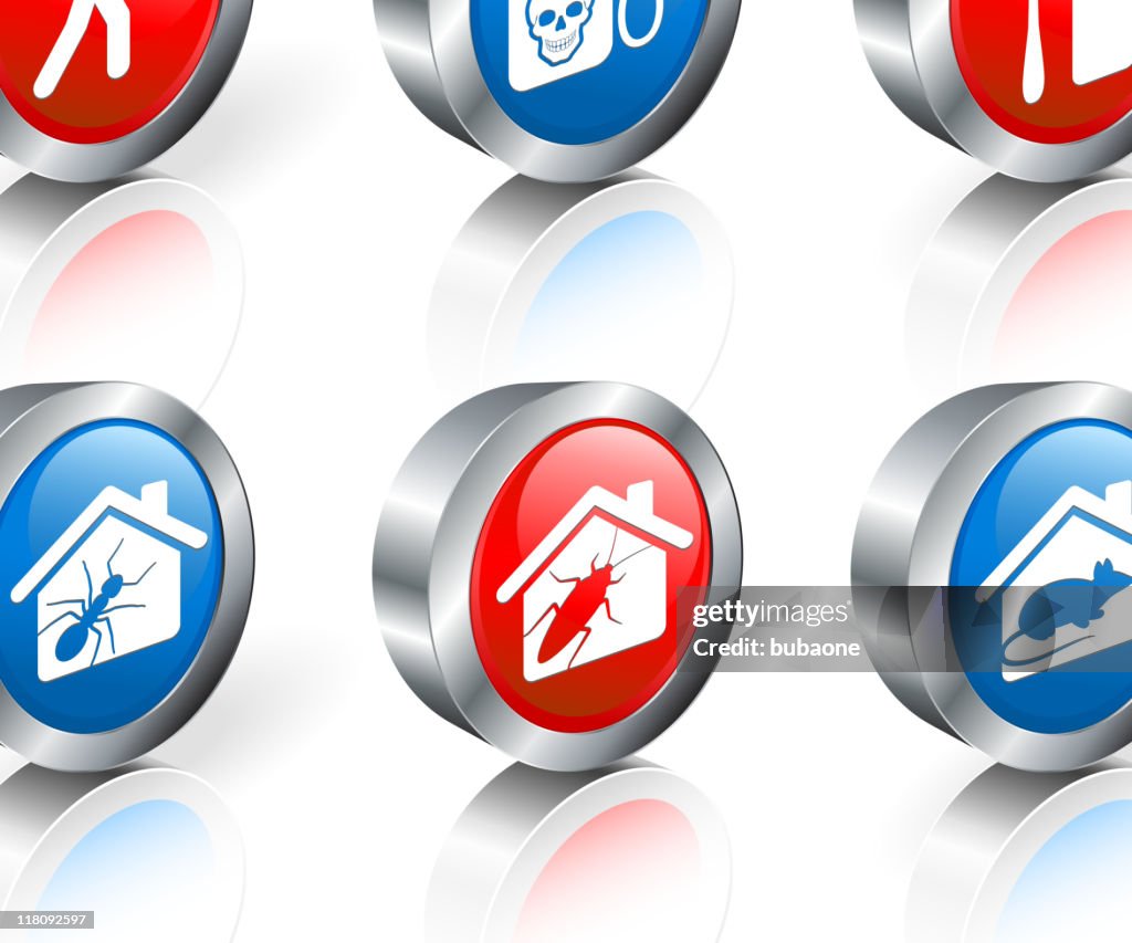 Exterminator 3D royalty free vector icon set