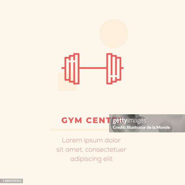 gym center vector icon, stock illustration - athleticism stock illustrations