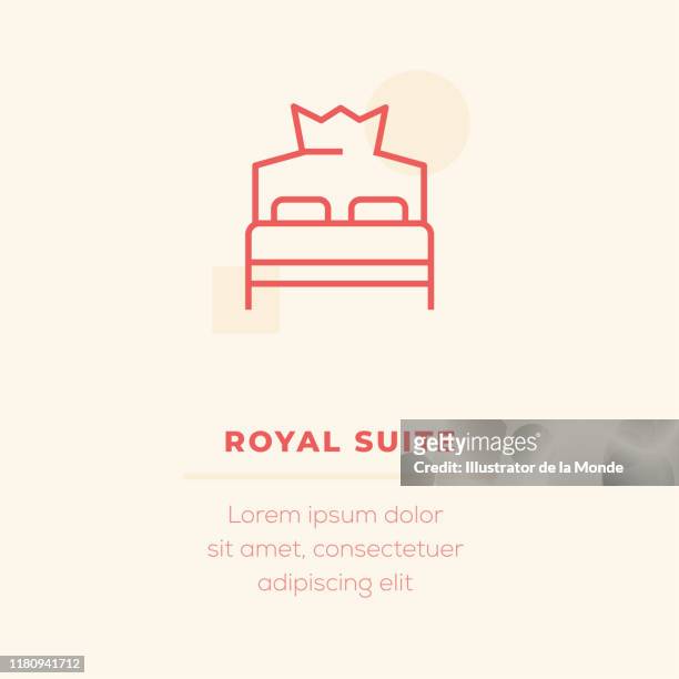 royal suite vector icon, stock illustration - hostel room stock-grafiken, -clipart, -cartoons und -symbole