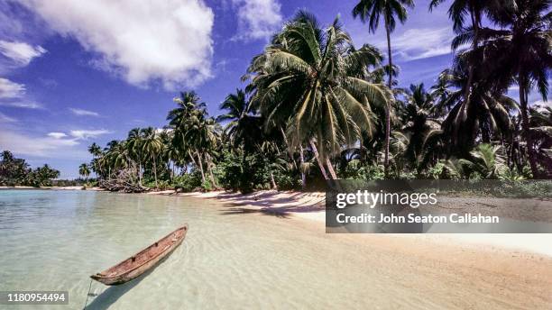 indonesia, island in the mentawai islands - indonesia mentawai canoe stock pictures, royalty-free photos & images