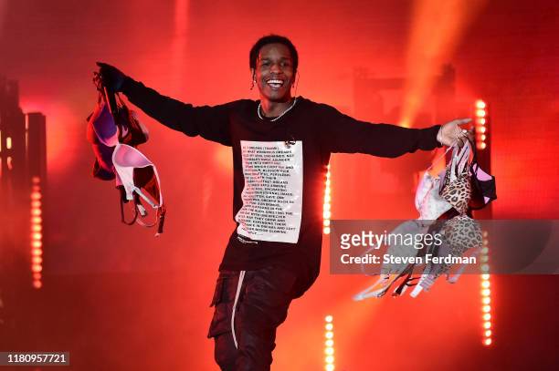 Rocky performs live during Rolling Loud music festival at Citi Field on October 13, 2019 in New York City.