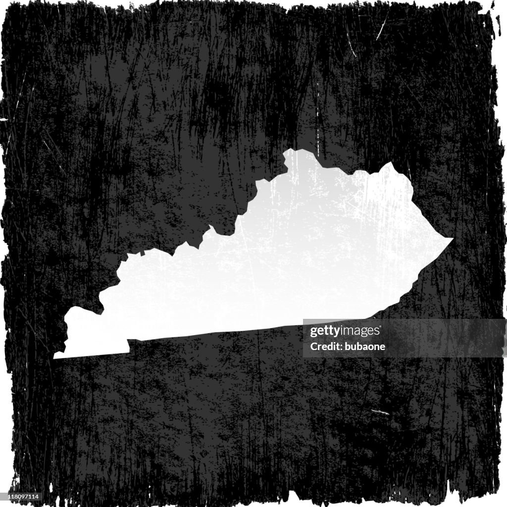 Mapa do estado de Kentucky em Vetor de fundo royalty free