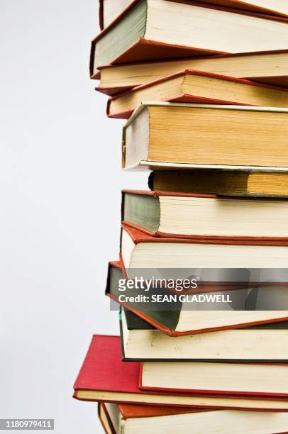 piles of books - academic book cover ストックフォトと画像