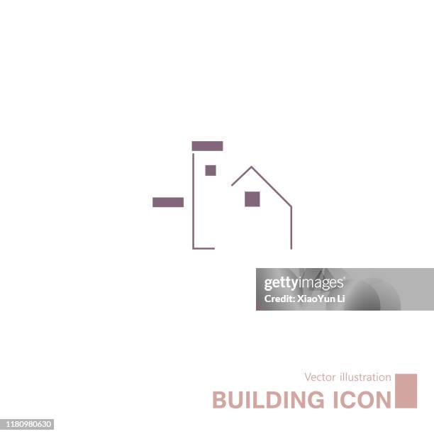 vector drawn building icon. - construction company logo stock illustrations