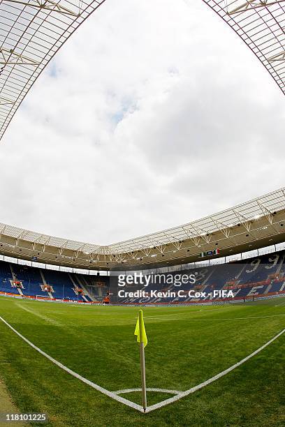 General view of Rhein-Neckar-Arena prior to the FIFA Women's World Cup 2011 Group A match between Nigeria and France on June 26, 2011 in Sinsheim,...