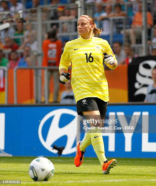 Goalkeeper Berangere Sapowicz of France during the FIFA Women's World Cup 2011 Group A match between between Nigeria and France at Rhein-Neckar-Arena...