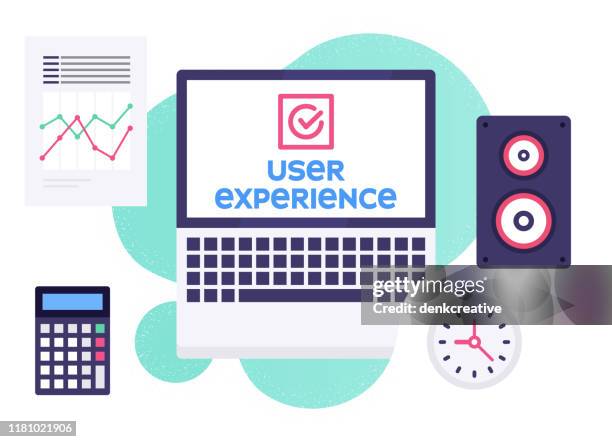 vector illustration concept for user experience - application programming stock illustrations
