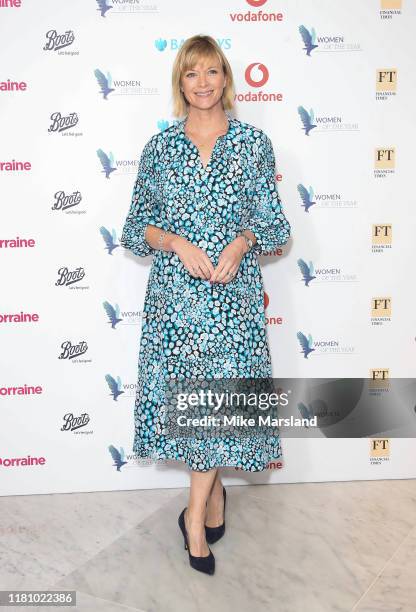 Julie Etchingham attends the Woman Of The Year Awards Lunch at Royal Lancaster Hotel on October 14, 2019 in London, England.