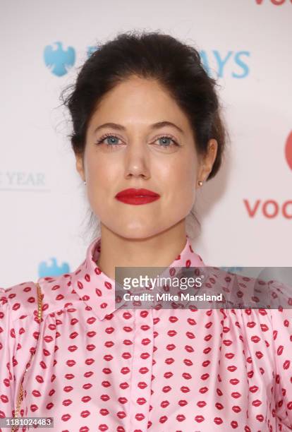 Charity Wakefield attends the Woman Of The Year Awards Lunch at Royal Lancaster Hotel on October 14, 2019 in London, England.