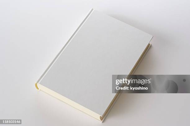 isolierte schuss von weiße leere buch auf weißem hintergrund - white book stock-fotos und bilder