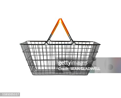 Shopping basket on white Shopping basket on white