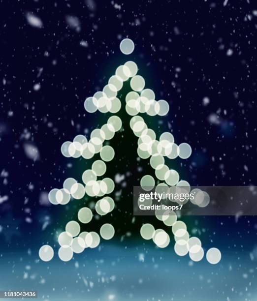 abstract defocused christmas lights - christmas magic stock illustrations