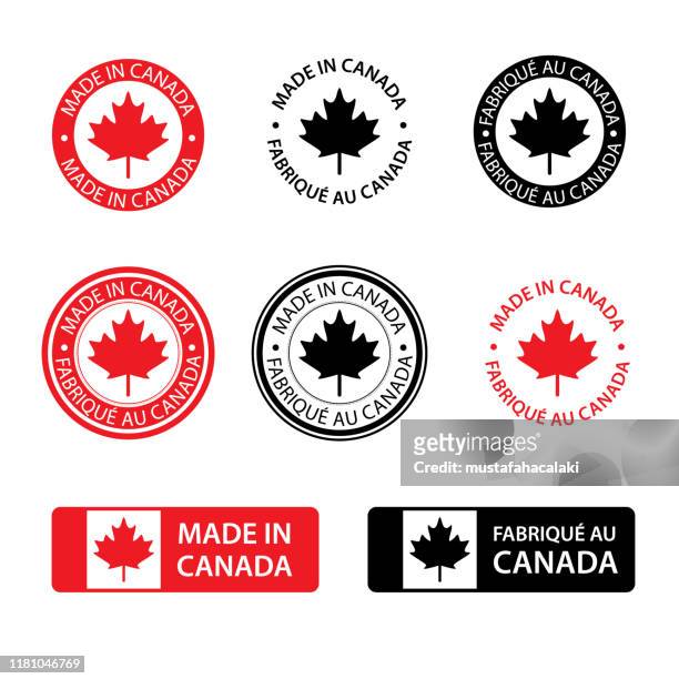 made in canada stamps - canada stock illustrations