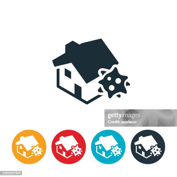 house mold icon - asbestos stock illustrations