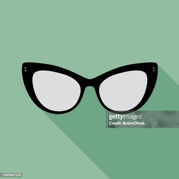 illustrations, cliparts, dessins animés et icônes de lunettes de sarcelle icône 5 - cats eye glasses