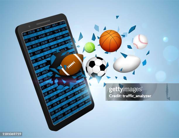 sportereignisse wetten - american football on screen stock-grafiken, -clipart, -cartoons und -symbole