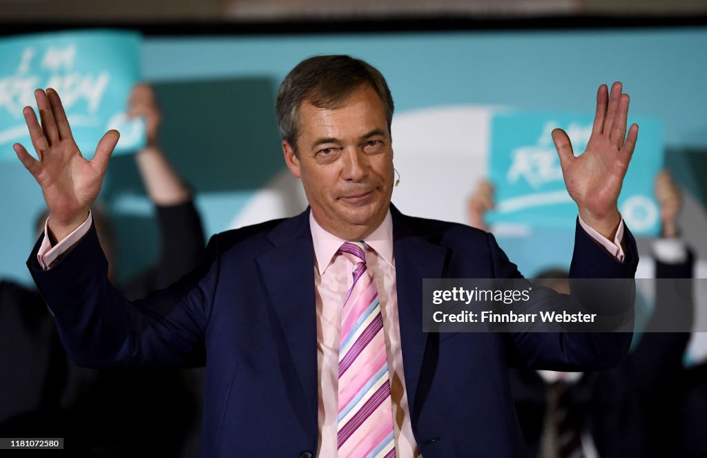 Nigel Farage Attends 'We Are Ready' Brexit Party Rally