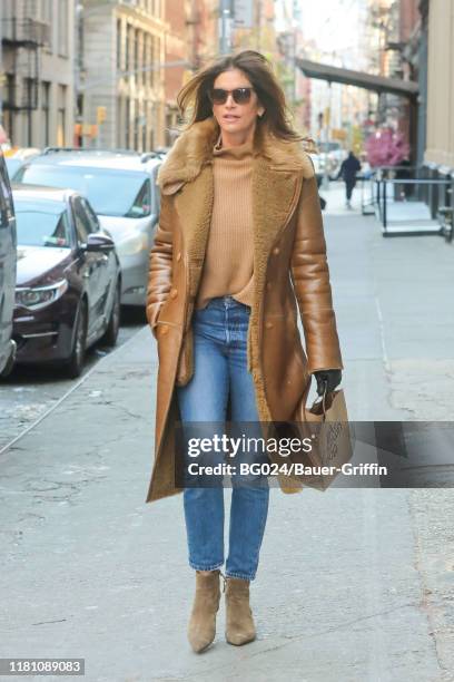 Cindy Crawford is seen on November 09, 2019 in New York City.