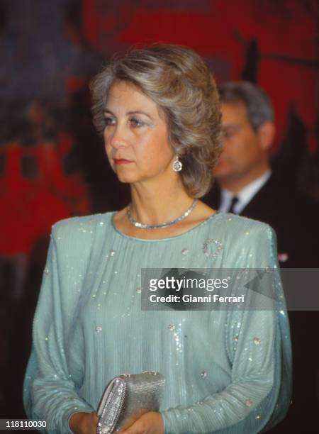 Closeup of Spanish Queen Sofia Belgrade, Yugoslavia