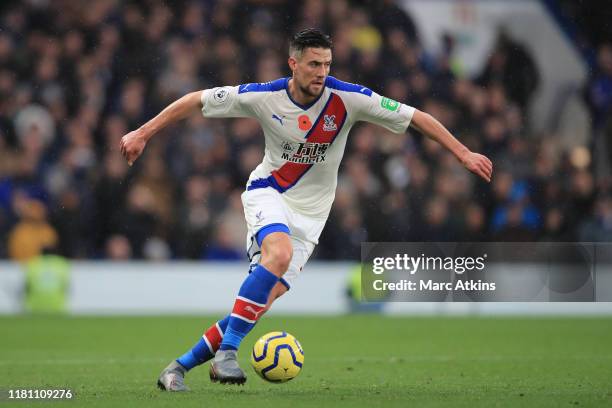 Martin Kelly of Crystal Palace during the Premier League match between Chelsea FC and Crystal Palace at Stamford Bridge on November 9, 2019 in...