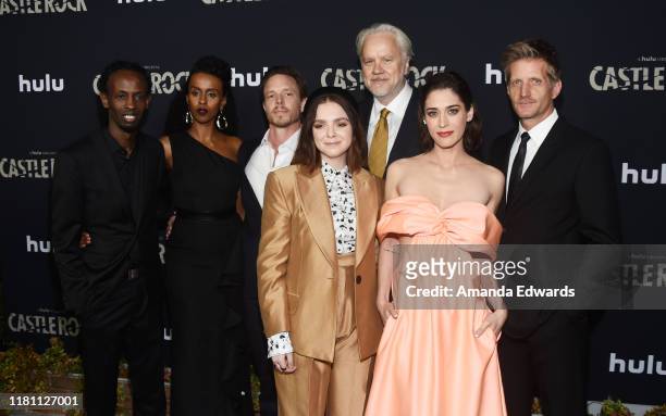 Barkhad Abdi, Yusra Warsama, Matthew Alan, Elsie Fisher, Tim Robbins, Lizzy Caplan and Paul Sparks arrive at the premiere of Hulu's "Castle Rock"...
