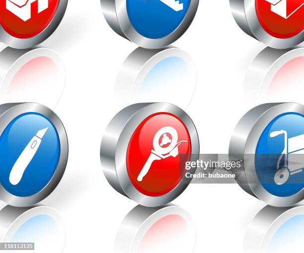 relocation 3d royalty free vector icon set - empty box stock illustrations