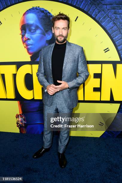Tom Mison attends the Premiere Of HBO's "Watchmen" at The Cinerama Dome on October 14, 2019 in Los Angeles, California.