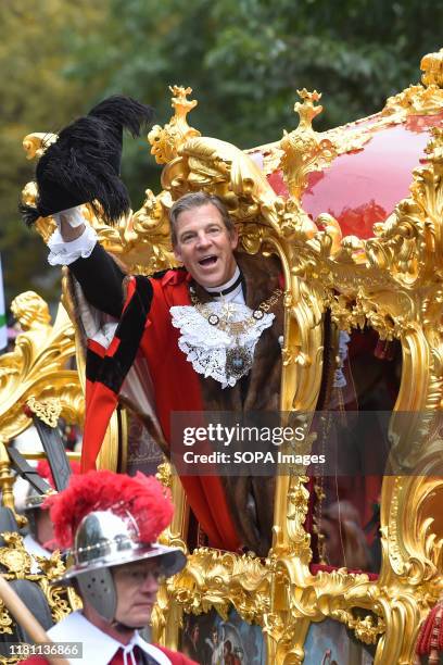 The 692nd Lord Mayor of London, Alderman William Russell of the Bread Street ward during The Lord Mayor's Show in London. The traditional yearly...