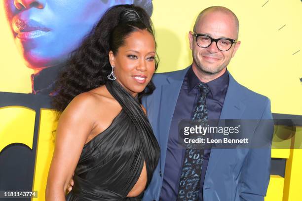 Regina King, Damon Lindelof attend Premiere Of HBO's "Watchmen" at The Cinerama Dome on October 14, 2019 in Los Angeles, California.