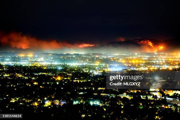 saddleridge fire 2019 - santa ana california stock pictures, royalty-free photos & images