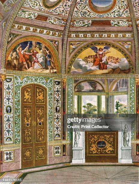 Decoration in the Octagon in Buckingham Palace, London, . 'About 1845...The whole design is by Ludwig Gruner, the painting was executed by English...
