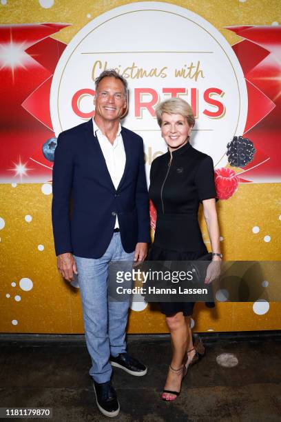 Julie Bishop and David Panton attend the Coles Christmas media event at Three Blue Ducks on October 15, 2019 in Sydney, Australia.