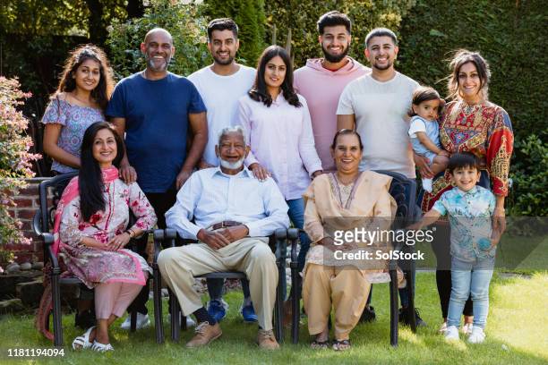 family portrait - multi generation family portrait stock pictures, royalty-free photos & images