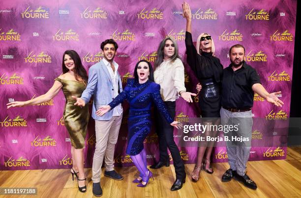 Marisol Muriel, Cayetano Fernandez, Olvido Gara, Mario Vaquerizo, Bibiana Fernandez and Felix Sabroso attends photocall of 'La Ultima Tourne' on...