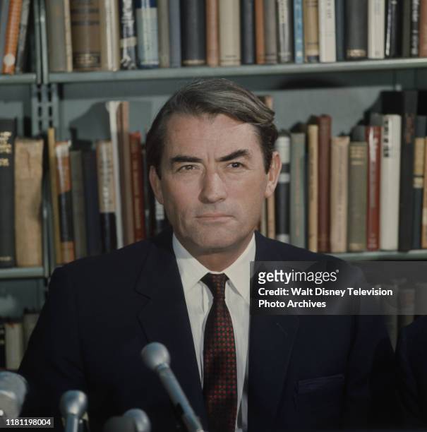 Gregory Peck, narrator for the ABC tv special 'Africa".