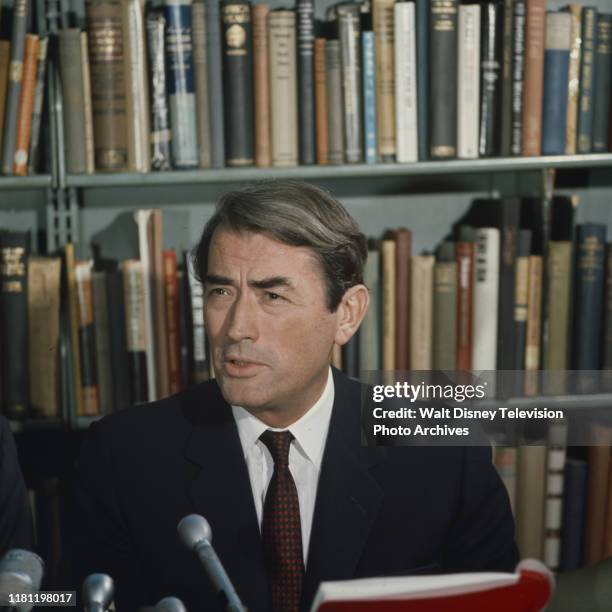 Gregory Peck, narrator for the ABC tv special 'Africa".