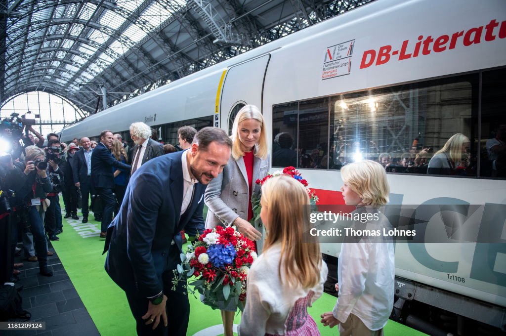 Crown Prince And Crown Princess Of Norway Visit The Frankfurt Book Fair