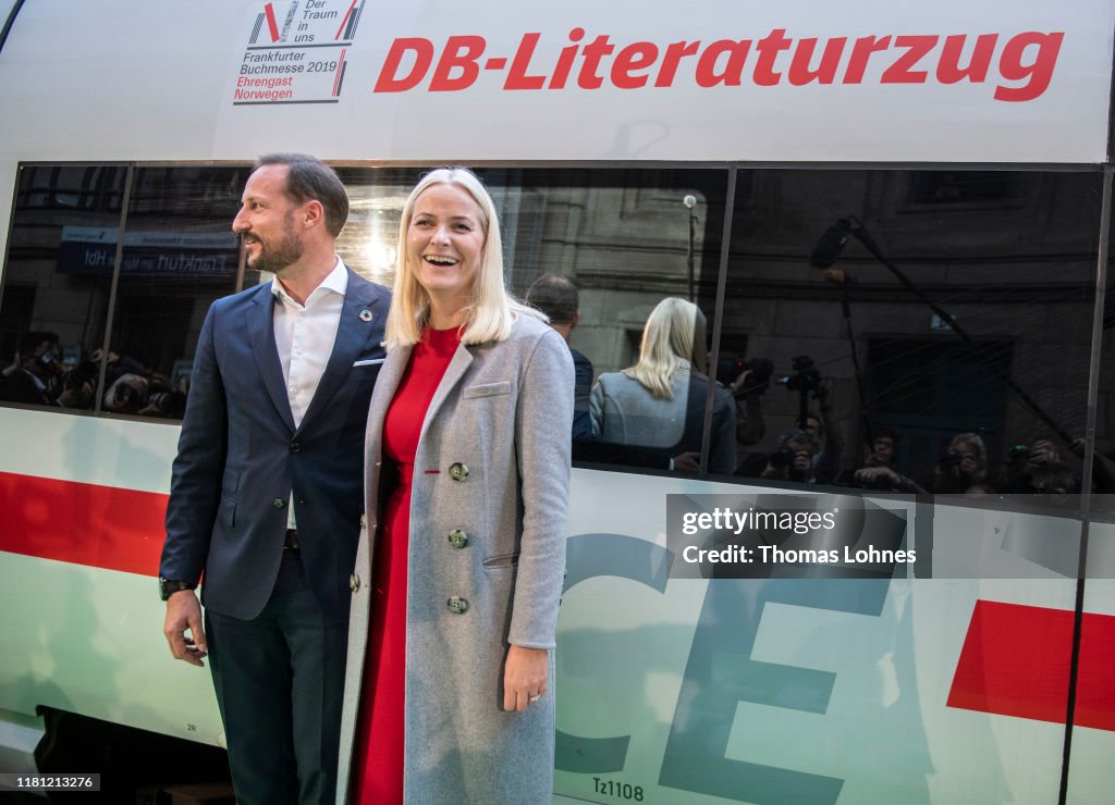 Crown Prince And Crown Princess Of Norway Visit The Frankfurt Book Fair