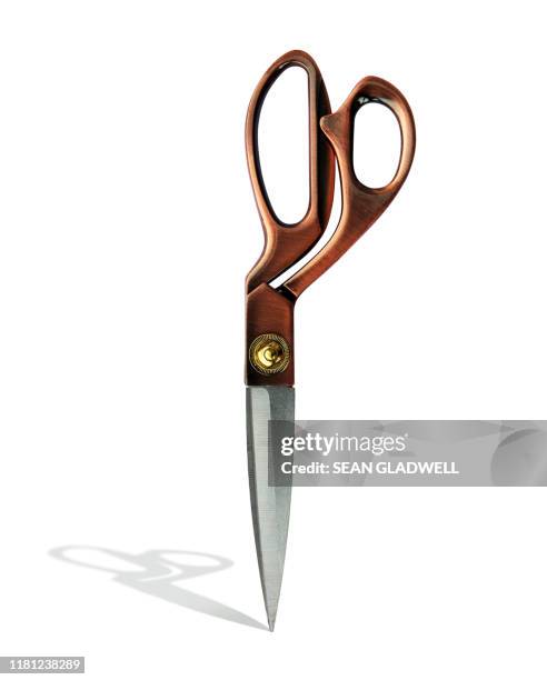 scissors standing on end - ciseaux photos et images de collection