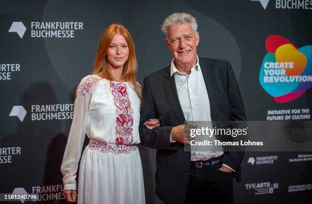 Ester Schweins and Max Moor attend the opening ceremony of the Frankfurt Book Fair 2019 on October 15, 2019 in Frankfurt am Main, Germany.