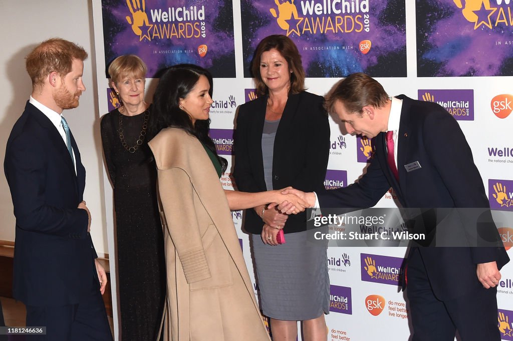 The Duke And Duchess Of Sussex Attend WellChild Awards