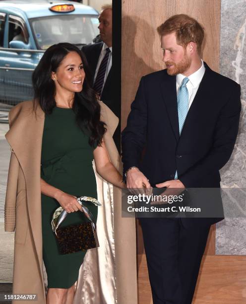 Prince Harry, Duke of Sussex and Meghan, Duchess of Sussex attend the WellChild awards at Royal Lancaster Hotel on October 15, 2019 in London,...