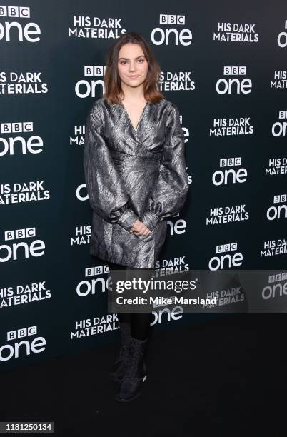 Dafne Keen attends the "His Dark Materials" premiere at BFI Southbank on October 15, 2019 in London, England.