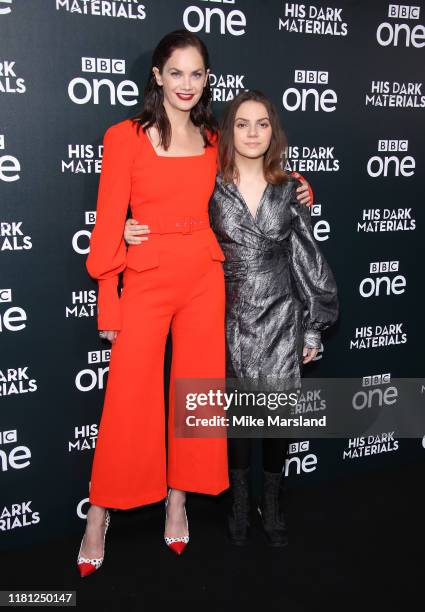 Ruth Wilson and Dafne Keen attend the "His Dark Materials" premiere at BFI Southbank on October 15, 2019 in London, England.